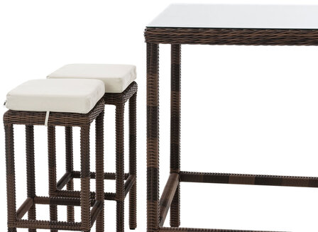 Tuinbar Ilei 5mm Bruin-meliert,CremeWit