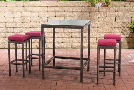 Tuinbar Ilei 5mm Bruin-meliert,rubinRood