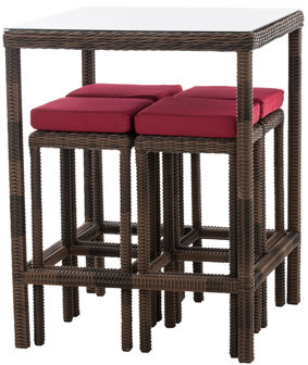 Tuinbar Ilei 5mm Bruin-meliert,rubinRood