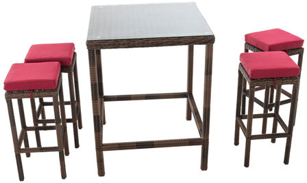 Tuinbar Ilei 5mm Bruin-meliert,rubinRood