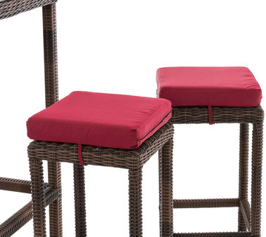 Tuinbar Ilei 5mm Bruin-meliert,rubinRood
