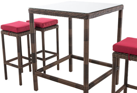 Tuinbar Ilei 5mm Bruin-meliert,rubinRood
