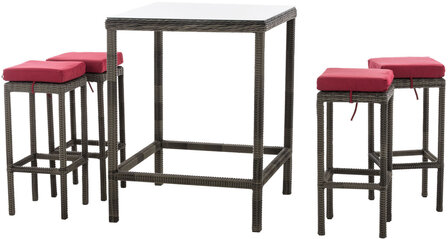 Tuinbar Ilei 5mm Grijs-meliert,rubinRood