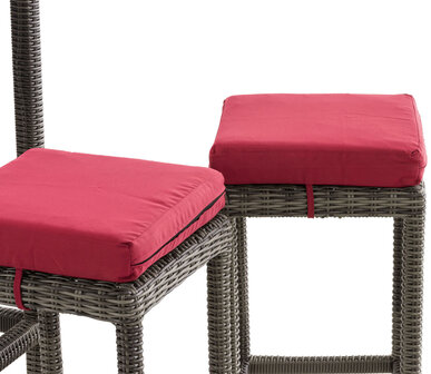 Tuinbar Ilei 5mm Grijs-meliert,rubinRood