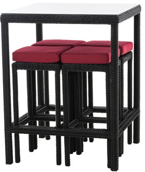 Tuinbar Ilei 5mm Zwart,rubinRood
