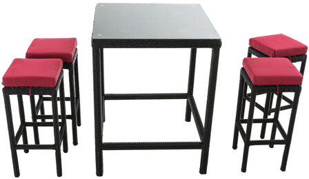 Tuinbar Ilei 5mm Zwart,rubinRood