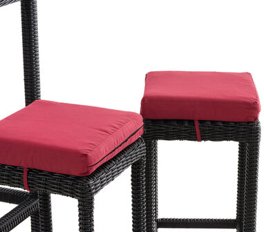 Tuinbar Ilei 5mm Zwart,rubinRood