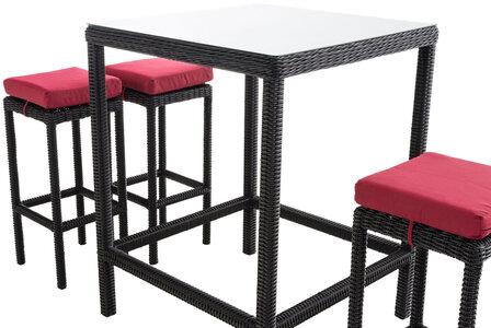 Tuinbar Ilei 5mm Zwart,rubinRood