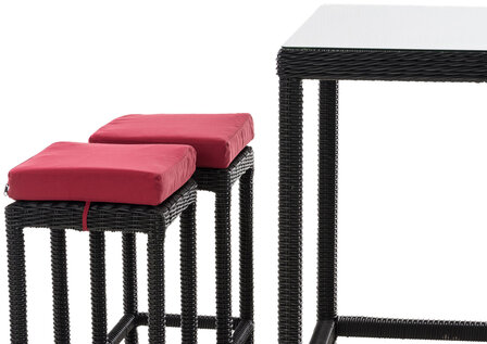 Tuinbar Ilei 5mm Zwart,rubinRood