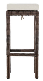 Barkruk Ilei 5mm Bruin-meliert,CremeWit