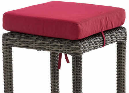 Barkruk Ilei 5mm Grijs-meliert,rubinRood