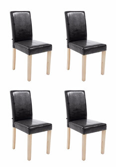 Set van 4 eetkamerstoelen Ani  Kunstleer Bruin