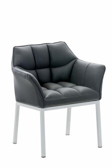 Eetkamerstoel Octavia Kunstleder Grijs,Wit