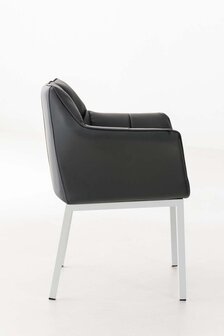 Eetkamerstoel Octavia Kunstleder Grijs,Wit