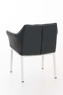 Eetkamerstoel Octavia Kunstleder Grijs,Wit