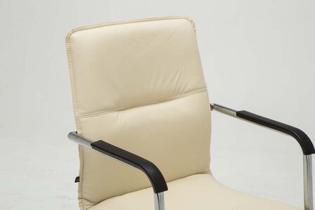 Set van 2 bezoekersstoelen Siittli kunstleer Creme