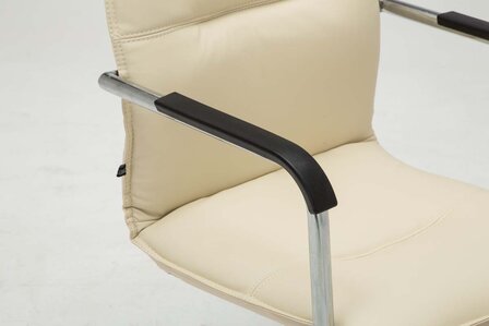 Set van 2 bezoekersstoelen Siittli kunstleer Creme