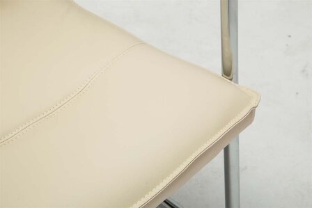 Set van 2 bezoekersstoelen Siittli kunstleer Creme
