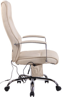 Partlond bureaustoel met massagefunctie Creme,Stoff