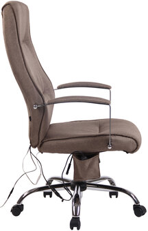 Partlond bureaustoel met massagefunctie Taupe,Stoff