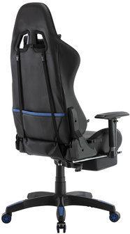 Bureaustoel Turbo LED Zwart/Blauw,Kunstleder