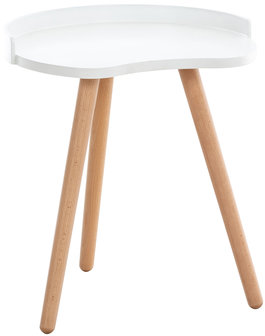 Bijzettafel Nirvak natura/Wit