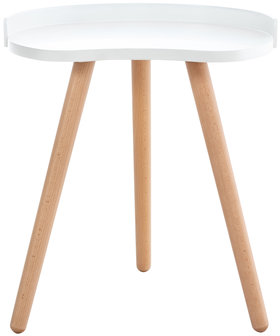 Bijzettafel Nirvak natura/Wit