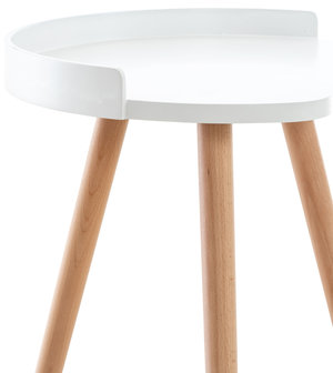 Bijzettafel Nirvak natura/Wit
