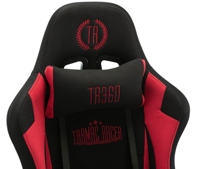 Bureaustoel Turbo LED Zwart/Rood,Stoff