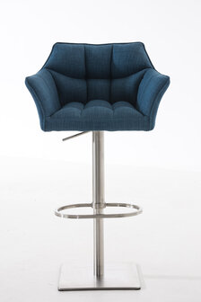 Barkruk Damaso Stof Blauw,Metaal