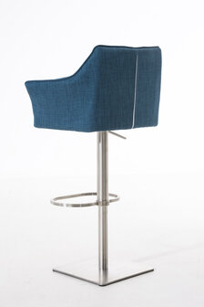 Barkruk Damaso Stof Blauw,Metaal