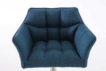 Barkruk Damaso Stof Blauw,Metaal