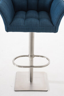 Barkruk Damaso Stof Blauw,Metaal