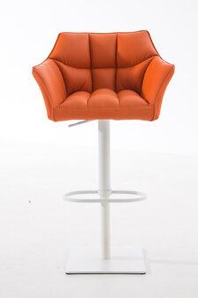 Barkruk Damaso kunstleer Oranje,Wit