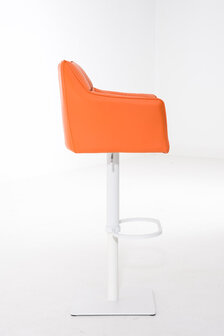 Barkruk Damaso kunstleer Oranje,Wit