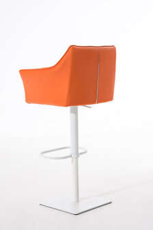 Barkruk Damaso kunstleer Oranje,Wit