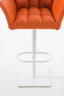 Barkruk Damaso kunstleer Oranje,Wit