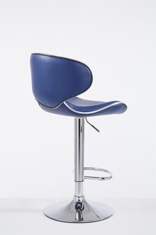 Barkruk Lis Vigis Kunstleer Blauw,Chroom