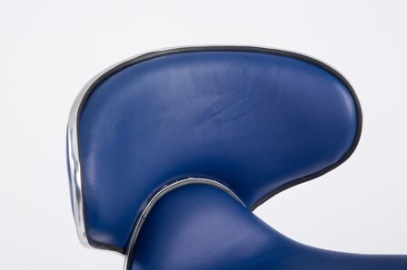 Barkruk Lis Vigis Kunstleer Blauw,Chroom