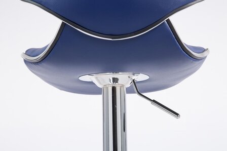 Barkruk Lis Vigis Kunstleer Blauw,Chroom