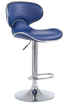 Barkruk Lis Vigis Kunstleer Blauw,Chroom