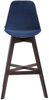 Barkruk Cennas Fluweel Blauw,cappuccino