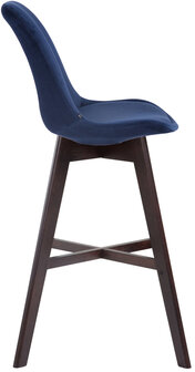Barkruk Cennas Fluweel Blauw,cappuccino