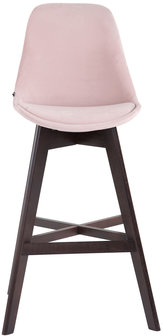 Barkruk Cennas Fluweel pink,cappuccino, 