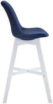 Barkruk Cennas Fluweel Blauw,Wit
