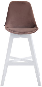 Barkruk Cennas Fluweel Bruin,Wit