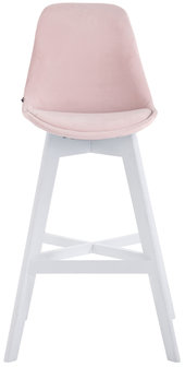 Barkruk Cennas Fluweel pink,Wit