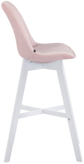 Barkruk Cennas Fluweel pink,Wit