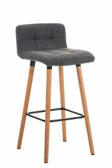 Set van 2 barkrukken Lonciln Stof natura,Grijs
