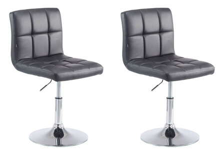 Set van 2 Lounger Pilmi V2 kunstleer Zwart